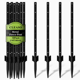 CLEASO poste U frontal mostrando acabado negro y diseño resistente