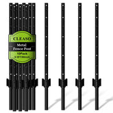 CLEASO poste U-Post 5 ft frontal mostrando forma y acabado resistente