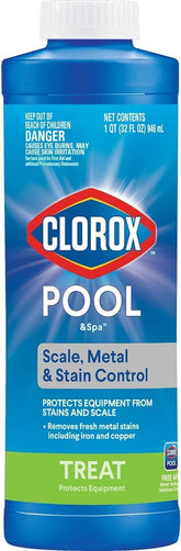 Clorox Pool&Spa envase frontal mostrando producto y dosis
