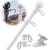 cogardenshower soporte bandera frontal mostrando montaje seguro y estética