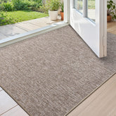 Color&Geometry felpudo frontal lino marrón muestra aspecto elegante y protección