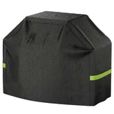 COMFY LIME vista frontal de la funda protegiendo parrilla, protección completa