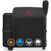 M COMNOVA OUTDOORS funda frontal mostrando ajuste y protección contra lluvia