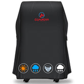 Comnova funda frontal cubriendo una parrilla Weber, protege de lluvia