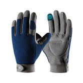COOLJOB vista frontal del par navy mostrando ajuste unisex y cierre de velcro