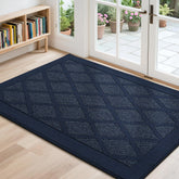 COSY HOMEER felpudo frontal azul muestra absorción y limpieza