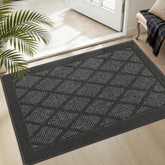 COSY HOMEER felpudo frontal gris oscuro muestra absorción y entrada ordenada
