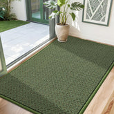 COSY HOMEER felpudo frontal mostrando diseño verde y beneficio de captura