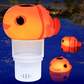 Covfirst flotador frontal en empaque mostrando tamaño y color naranja, mejora la vista de la piscina