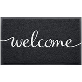 CozyBounty felpudo frontal con texto WELCOME, da entrada acogedora