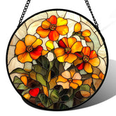 CRISGIF colgante frontal mostrando flores naranjas y diseño atractivo