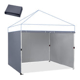CROWN SHADES panel frontal gris mostrando cobertura y aspecto profesional