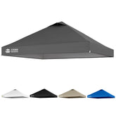CROWN SHADES vista frontal del top Grid Grey protege del sol