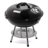 Cuisinart parrilla frontal mostrando área de cocción y diseño compacto para asados rápidos