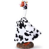 Cutecrop vista frontal del traje de vaca, añade humor al porche