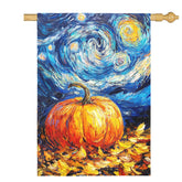 Dacawin bandera frontal con calabaza otoñal, destaca colores vivos
