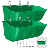 DallerSoode comedero frontal pack de 2 mostrando capacidad y color verde, facilita alimentación