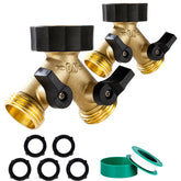 Dalmbox conector frontal mostrando doble salida y beneficio de control de agua