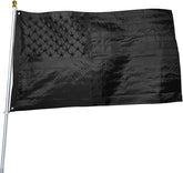 DANF FLAG vista frontal 4x6 ft mostrando diseño negro y robustez