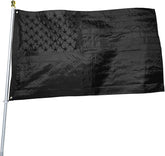 DANF FLAG vista frontal 5x8 mostrando diseño negro y visibilidad