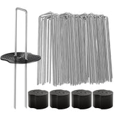 Deritec paquete frontal del kit de 200 piezas mostrando grapas y arandelas, garantía de suficiente cantidad