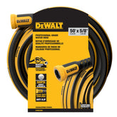 DEWALT vista frontal de la manguera de 50 ft mostrando longitud y acabado duradero