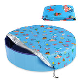 Docuwee cubierta frontal en piscina mostrando protección contra suciedad