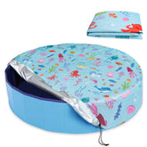 Docuwee cubierta frontal para piscina redonda protege agua y mantiene limpieza
