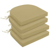 downluxe vista frontal del set de 4 cojines khaki con beneficio comodidad