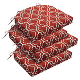 downluxe vista frontal del conjunto de 4 cojines, color Red Gourd, aporta estilo