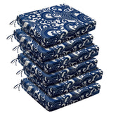 downluxe vista frontal del paquete de seis cojines azul carp, comodidad inmediata