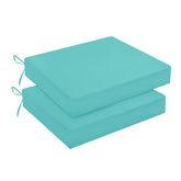 downluxe vista frontal del par de cojines teal, apariencia moderna y protección