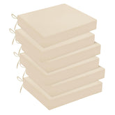downluxe vista frontal del juego de 6 cojines beige, mejora estética del patio