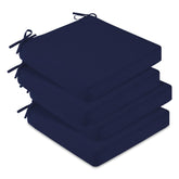 downluxe vista frontal del pack de 4 cojines azul marino protege y decora