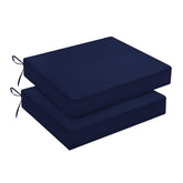 downluxe vista frontal del cojín mostrando tamaño y color navy, comodidad inmediata