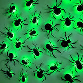 DR.DUDU paquete frontal de 36 arañas LED verdes, decoración impactante