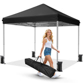 Driftalia vista frontal de la carpa 10x10 protegiendo un picnic