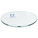 Dulles Glass vista frontal de la tapa redonda 17" clara y elegante protectora