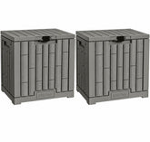 EAST OAK vista frontal del pack de dos cajas, almacenamiento compacto y protegido