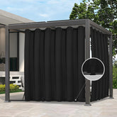 Easy-Going vista frontal del panel negro que aporta privacidad y estilo