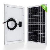 ECO-WORTHY panel frontal mostrando la placa y beneficio de portabilidad