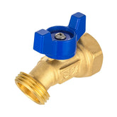 EFIELD grifo sillcock frontal mostrando cuerpo de latón y salida GHT, durabilidad exterior