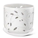 EFISPSS maceta frontal cerámica blanca, aspecto limpio y elegante