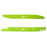 EGO Power+ hoja mulching frontal mostrando diseño y ajuste compatible para corte eficaz