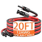 energeaster vista frontal del cable 12AWG con empaquetado resistente y conectores