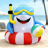 Eyourlife tiburón inflable frontal como centro decorativo vistoso
