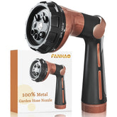 FANHAO boquilla metálica frontal mostrando diseño duradero y acabado