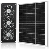 Fanspex panel solar 25W visible, energía constante para ventilación