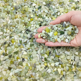 FANTIAN empaque frontal de piedras jade mostrando peso y acabado duradero
