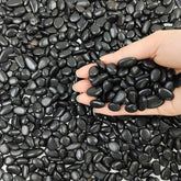 FANTIAN paquete frontal de piedras negras, acabado elegante para macetas